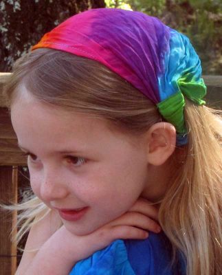 Rainbow Tie Dye Elastic Bandana