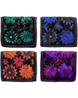 Embroidered Over-dyed Wallet