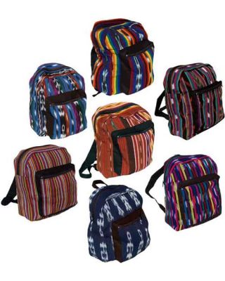 Guatemalan Ikat Weave Backpack
