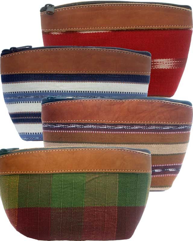 Medium Cosmetic Purse with Suede Top & Bottom