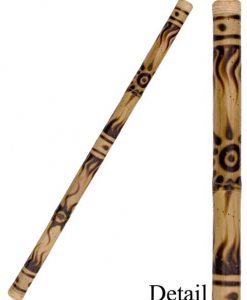 Bamboo Rainstick with Burnt Sun Design 48"
