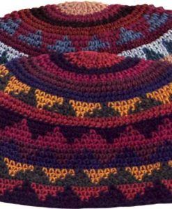 Cotton Crocheted Beanie in Earthtones