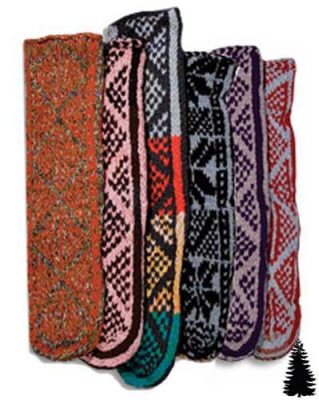 Leather Soled Wool-Rayon Slipper Socks - Assorted Color Combinations**Extra Small Only**