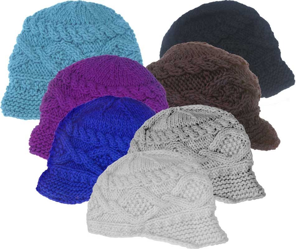 Wool Brim Cap with Polar Fleece Lining