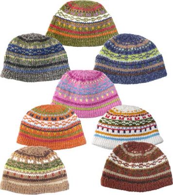 Circle Beanie in Wool-Cotton