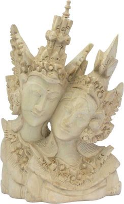 Rama Sita Loving Couple Wood Carving