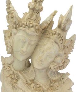 Rama Sita Loving Couple Wood Carving