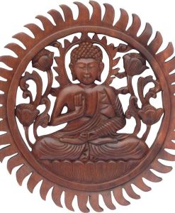 Wood Buddha Mandala, 12 inches