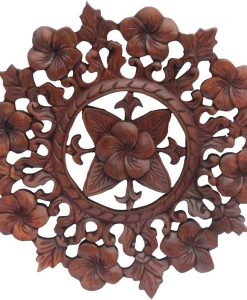 12 inch Floral Wood Carving