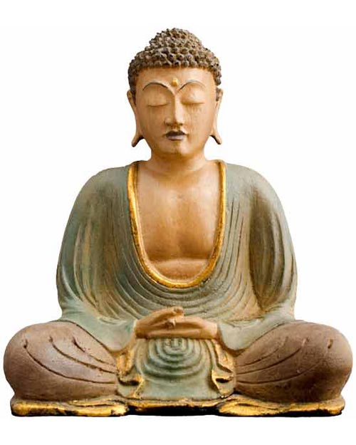 Hand-Painted Resin Buddha