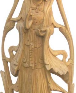 Quan Yin Wood Statue, 20 inches high