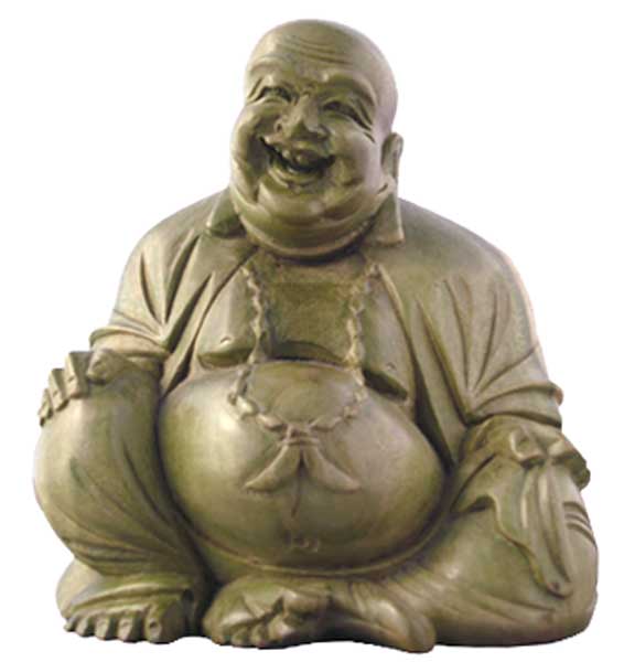 Laughing Buddha Hardwood Carving