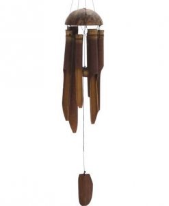 Small Bamboo Windchimes with Plain Finish 12 Inches