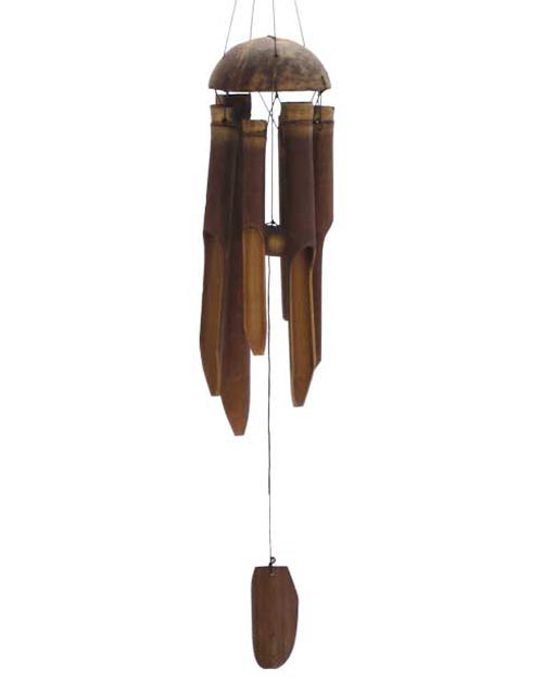 Small Bamboo Windchimes with Plain Finish 12 Inches