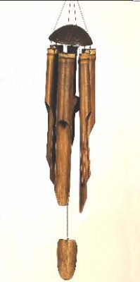 Plain Large Bamboo Wind Chime 20 Inches