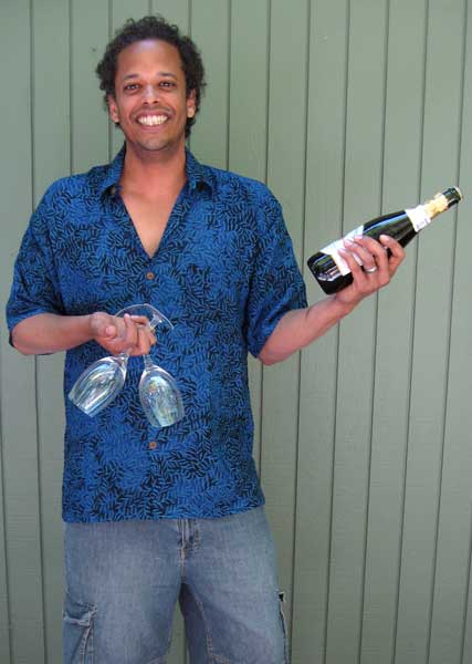 Balinese Batik Shirt for Men in Blue Fern Motif