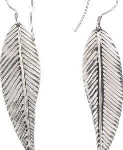 Sterling Silver Feather Earrings