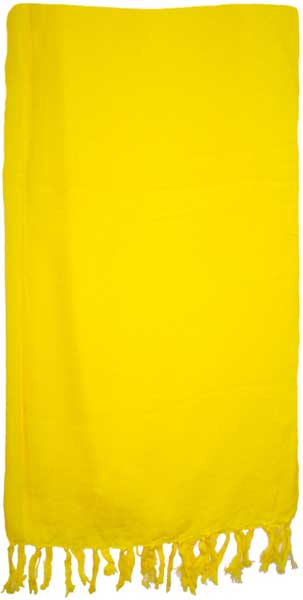 Solid Lemon Yellow Sarong