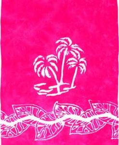 Pink Sarong with White Palm Trees