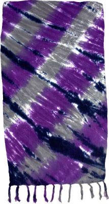 Purple and Gray Tie-Dye Sarong