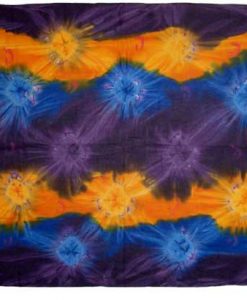 Tie-Dye Sarong in Purple, Blue & Yellow