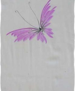 Purple Hand-Painted Butterfly Sarong