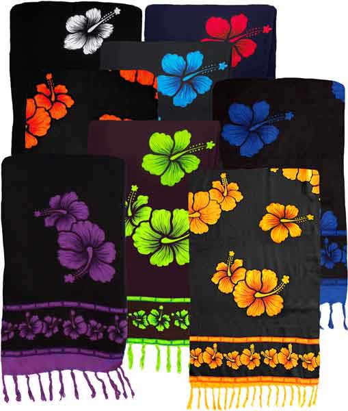 Bright Floral Print Sarong