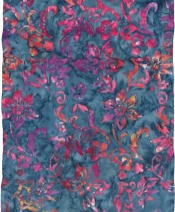 Blue-Gray and Fuchsia Premium Batik Sarong