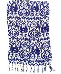 Blue & White Artisan Batik Sarong