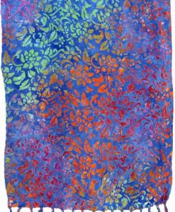 Blue Floral Artisan Batik Sarong
