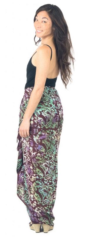 Sarong batik garden party maroon
