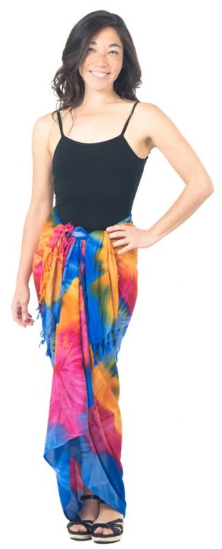 Sarong rainbow color tye-dye