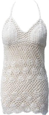 Crocheted Swimsuit Coverup in Cream