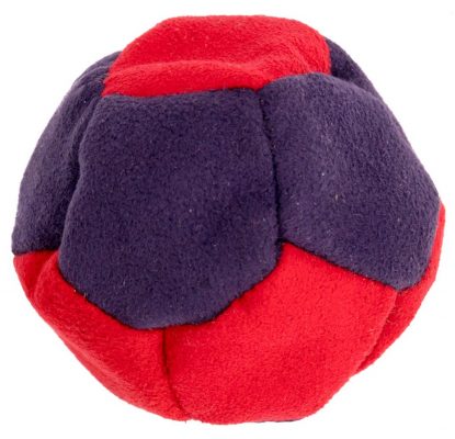 Sand Hacky Sack  Faux Suede Footbag in Purple and Red