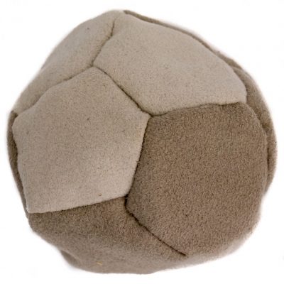 Sand Hacky Sack - Faux Suede Footbag in Tan and Gray