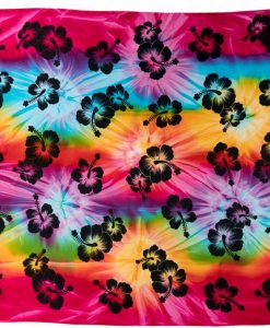 Sarong hibiscus flower hawaii tie dye