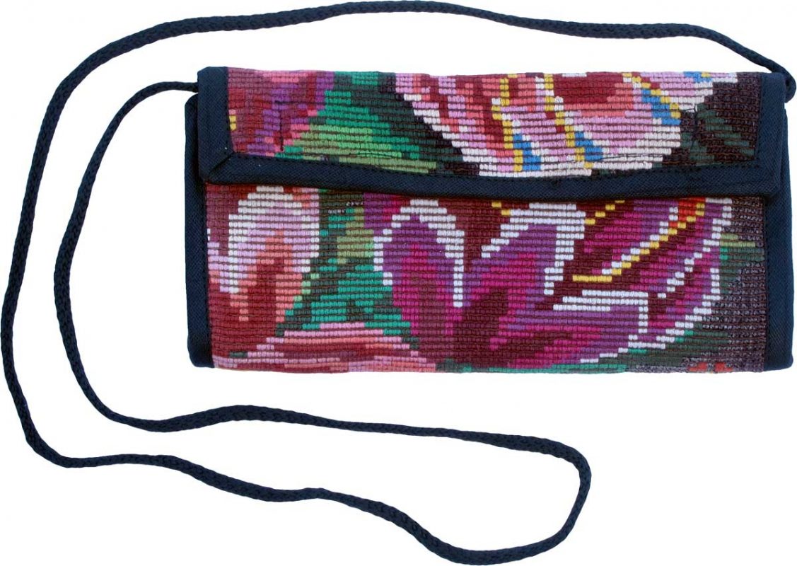 checkbook wallet guatemala flowers