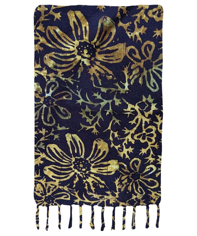 Purple-Gold Perfection Premium Batik Sarong