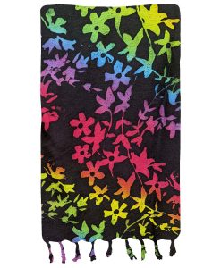 Fluorescent Floral Abyss Premium Batik Sarong