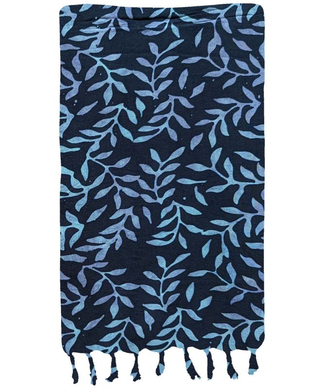 Blue Wandering Vines Premium Batik Sarong