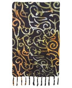 Black with Gold Vermeil Premium Batik Sarong